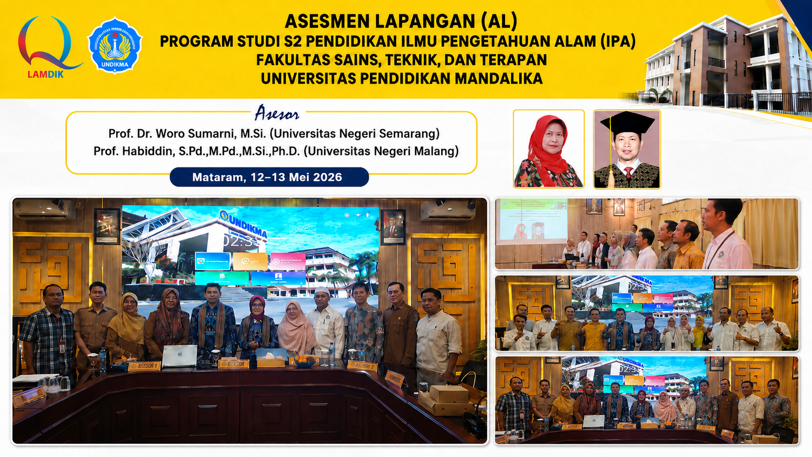 Asesmen Lapangan Program Studi Magister Pendidikan IPA, FSTT, UNDIKMA Berlangsung Lancar